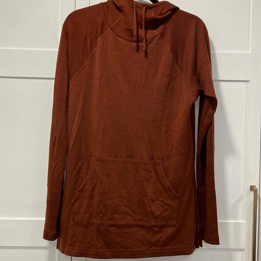 Smartwool pocket hoodie rust color